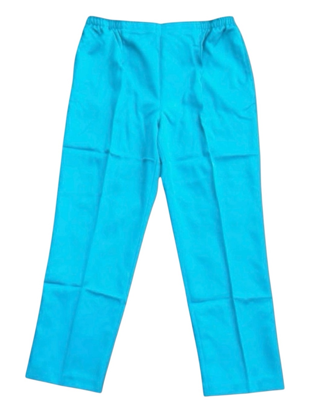 Drapers & Damons Turquoise Aqua Blue Pull On Pants Petite XL Straight Leg⁠